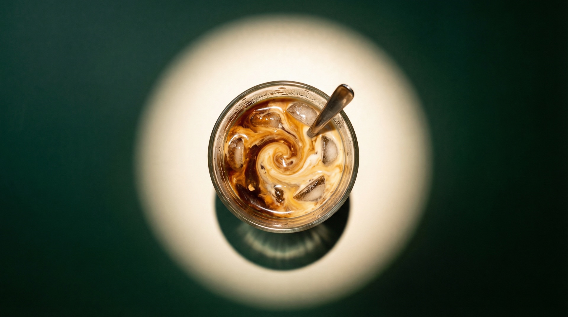 Premium office coffee setup viewed from above