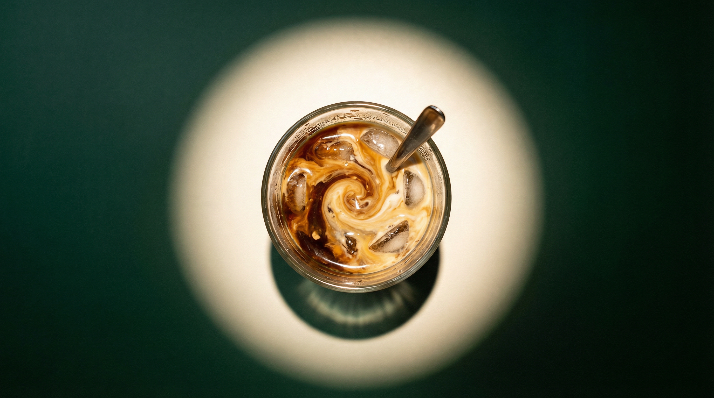 Premium office coffee setup viewed from above